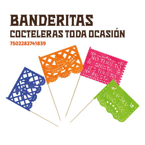 25 BANDERITAS COCTELERAS TODA OCASIÓN