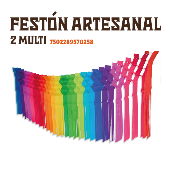 Handmade Festoon #2 Multicolor – Festive Party Banner