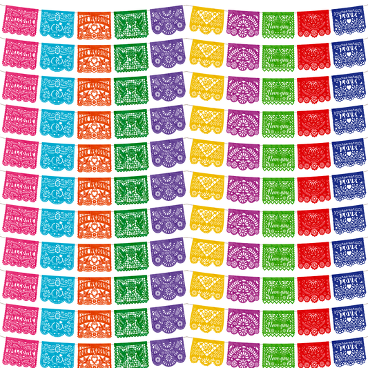 TIRA DE PAPEL PICADO 1/2 BODA MULTI