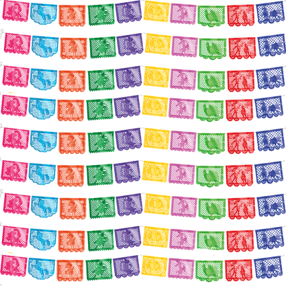 TIRA DE PAPEL PICADO 1/2 CHARRERIA MULTI