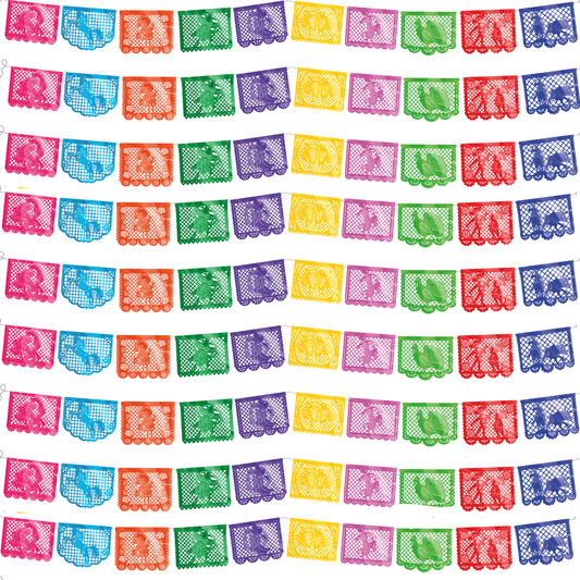 TIRA DE PAPEL PICADO 1/2 CHARRERIA MULTI