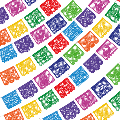 TIRA DE PLASTICO PICADO 1/2 5 DE MAYO MULTI