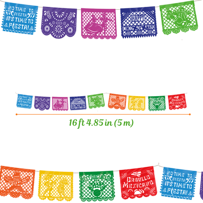 TIRA DE PLASTICO PICADO 1/2 5 DE MAYO MULTI
