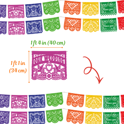 TIRA DE PLASTICO PICADO 1/2 BODA MULTI