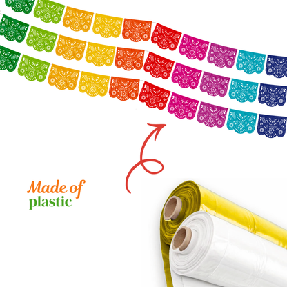 TIRAS DE PLASTICO PICADO 1/2 DESTELLO MULTI