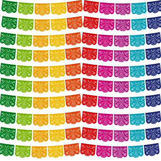 TIRA DE PAPEL PICADO 1/2 DESTELLO MULTI